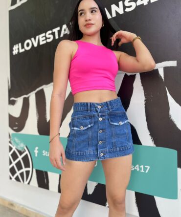 falda short dama botones