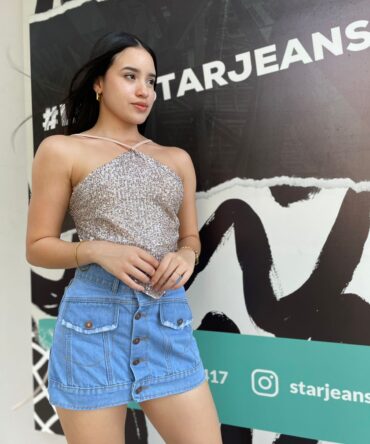 falda short dama botones