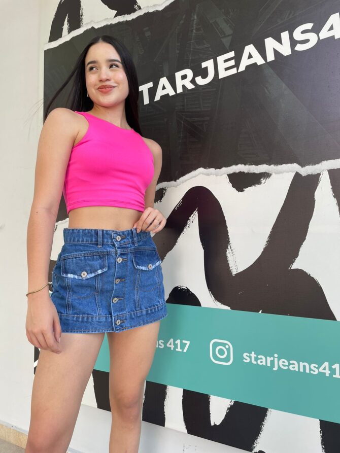 falda short botones