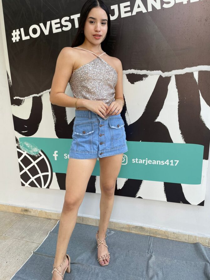 falda short dama botones - Image 2